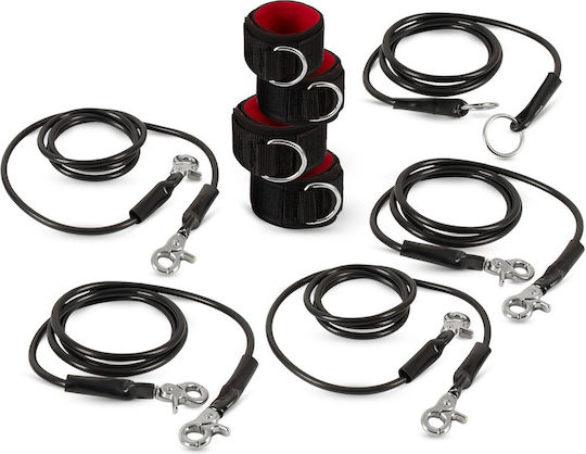 You2Toys Bondage Set Bed Restraints Комплект за Връзване на Леглото в Черен Цвят 9бр