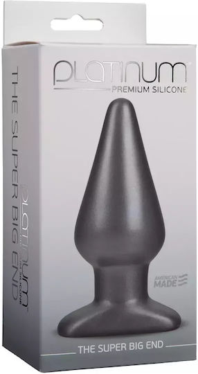 Doc Johnson Platinum Premium Silicone The Super Big End Анална тапа Черна 14см