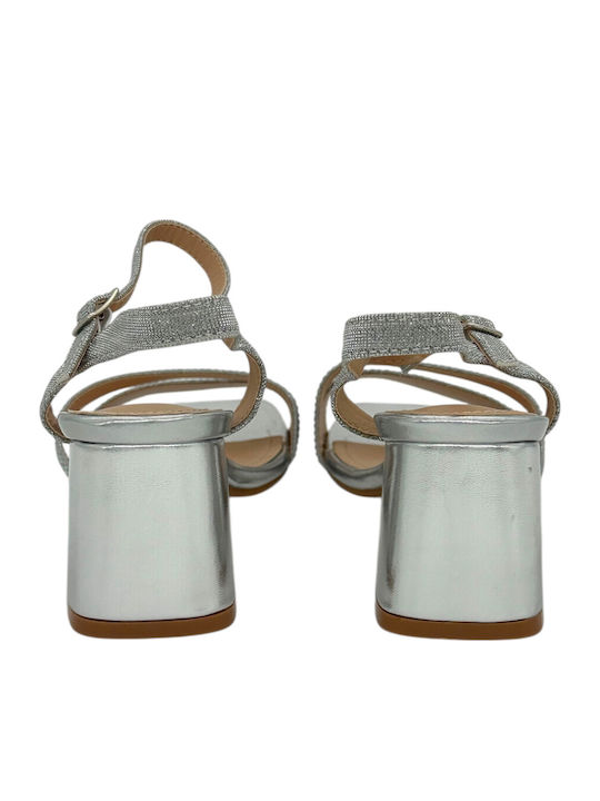 Fabric Sandals with Strass Black