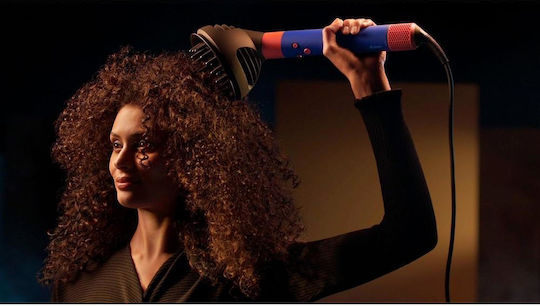 Dyson HS08 Airwrap i.d. Curly + Coily Electric Hair Brush with Air for Hair Straightening and Curls 1300W Vinca Blue/Topaz