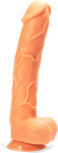 X-Men Dildo με Όρχεις και Βεντούζα Flesh 38cm