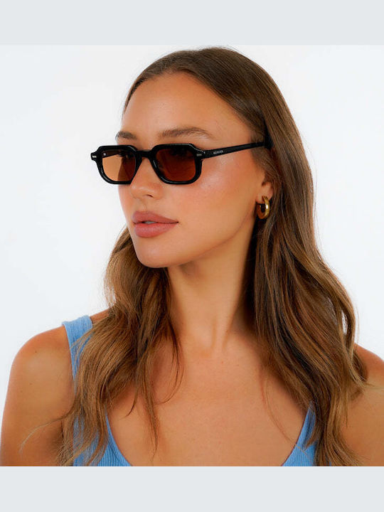 Red Raven Unisex Sunglasses with Brown Plastic Frame and Brown Lens 49025349353806