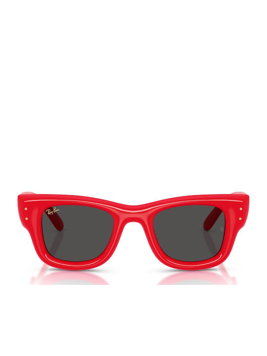 Ray Ban Wayfarer Unisex Sunglasses with Red Plastic Frame and Red Lens Rb4940 6831/87