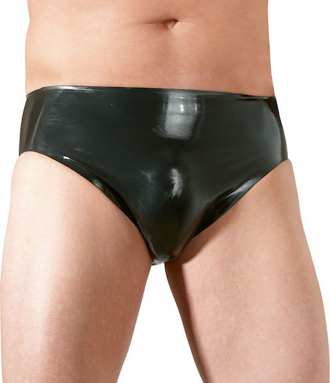 LateX Latex Men's Briefs with Dildo