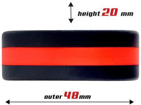 IntoYou Beast Rings Ribbon Silicone Cock Ring 36mm Cock Ring Schwanz Silikon Black / Red