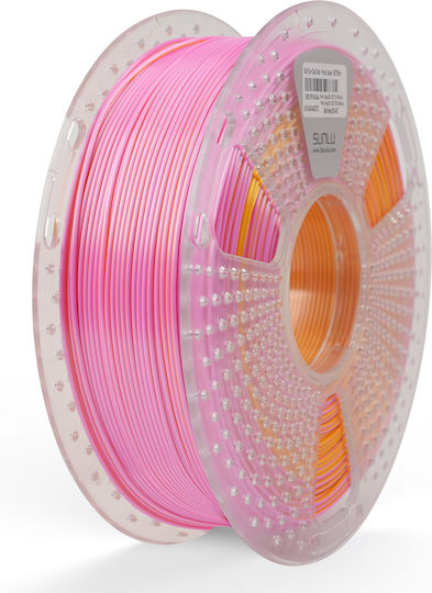 Sunlu Filament Pentru Imprimante 3D PLA+ Mătase 1.75mm Roz 1kg 1 Bucată Bobină