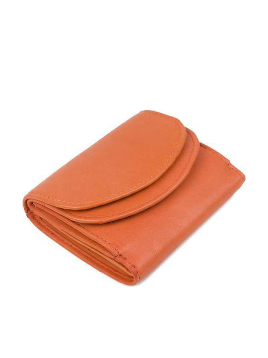 Small Leather Women's Wallet Classic Orange