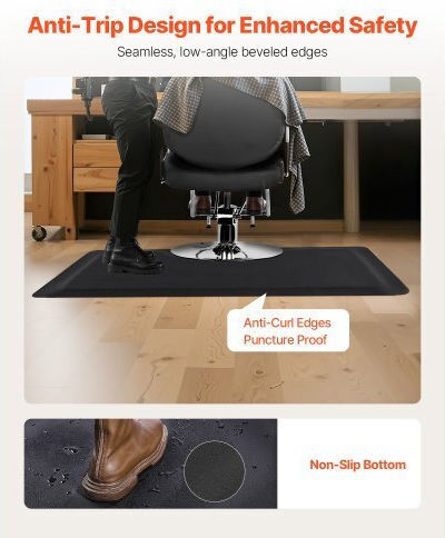 Vevor Salon Mat Hair Stylist 1525 X 910 Mm Rectangle Salon Mat 13mm Thick