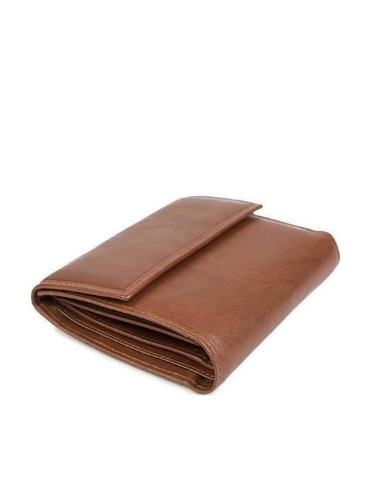 Small Leather Women's Wallet Classic Tabac Brown