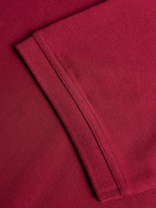 Polo Short Sleeve Blouse Dark Crimson