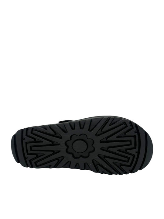 Women's Flat Sandals Anatomic Flatforms in Black Color