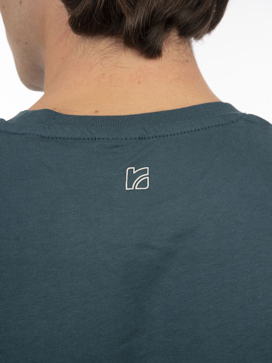 T-shirt Πετρόλ