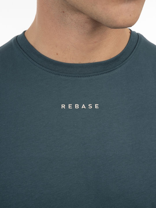 T-shirt Πετρόλ