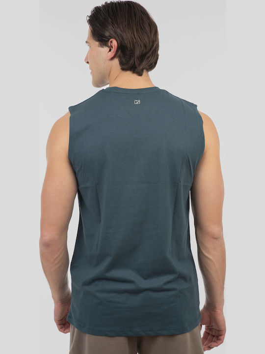 T-shirt Πετρόλ