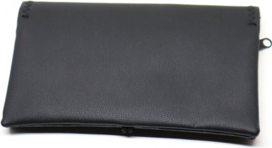 Simona Simona Tobacco Pouch Made of Black Artificial Leather with Button Closure