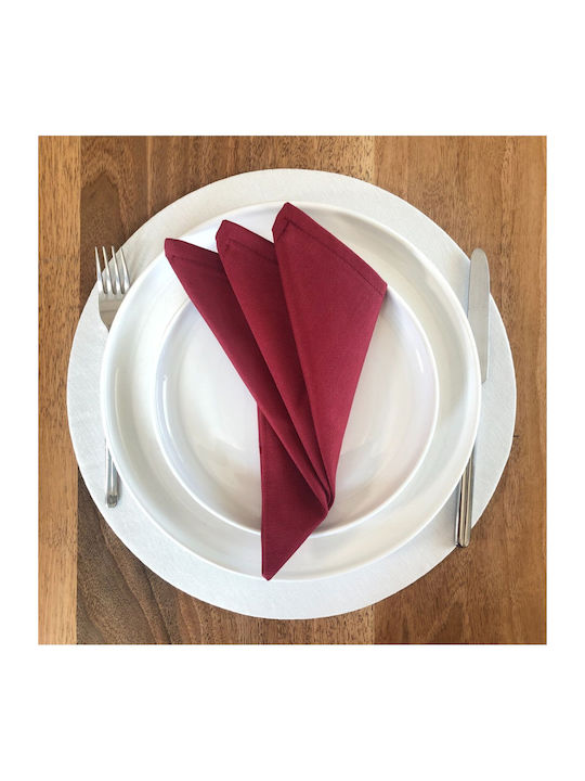 Kotonia Home Șervețel Bumbac Set 10buc Burgundy 45x45cm