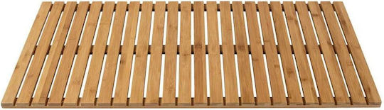 Zeller Bath Mat Wooden Brown 100x50cm