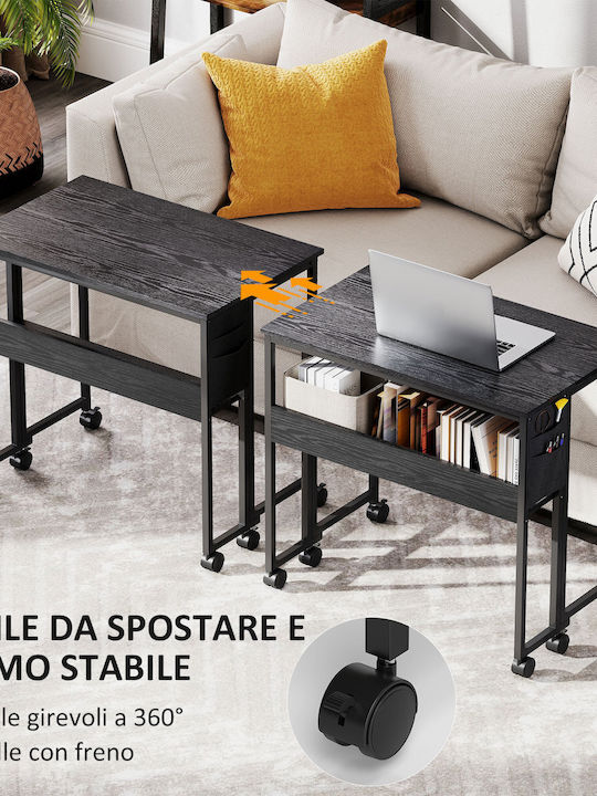 Γραφείο Ξύλινο Μαύρο 80x40x75εκ.