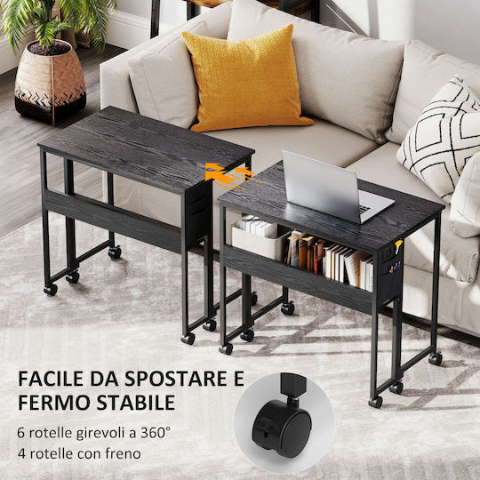 Desk Wooden Black 80x40x75cm