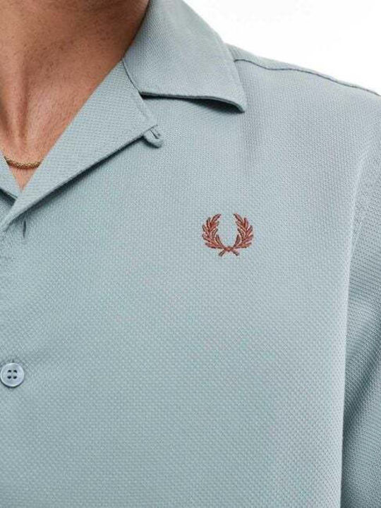 Cu mânecă scurtă Cămașă Silver Blue