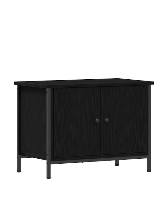 TV-Ständer Schwarz Eichenholz M60xT35xH45cm