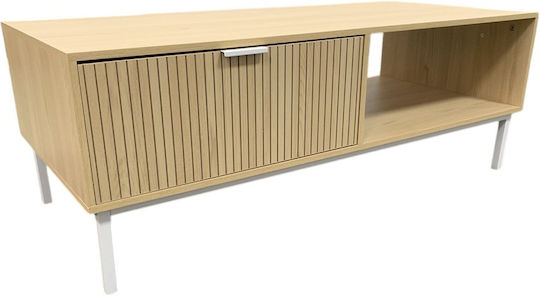 Правоъгълно Централно Кафе Маси Haptic Дървено Бежово Ш110xД50xВ40см