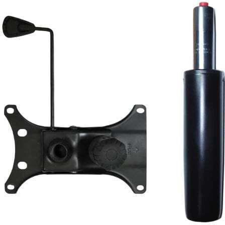Set Für Bürostuhl Metallisch 2 Stück 22x15cm Schwarz