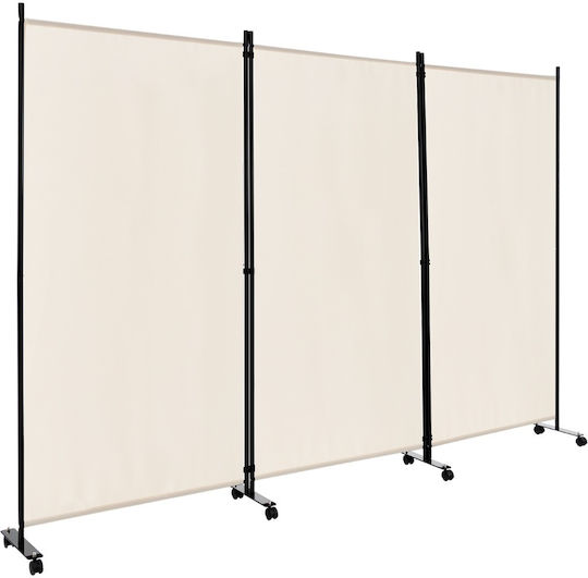 Costway Διακοσμητικό Παραβάν Μεταλλικό 262x180cm