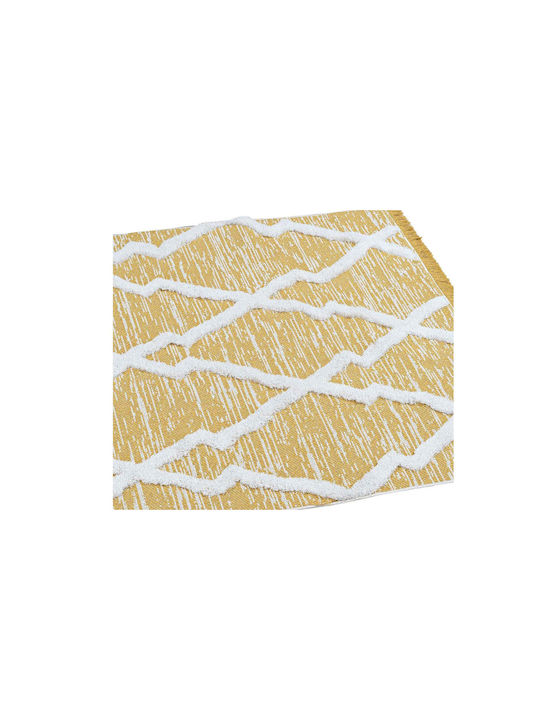 Madi Antler Rug Rectangular Cotton Yellow