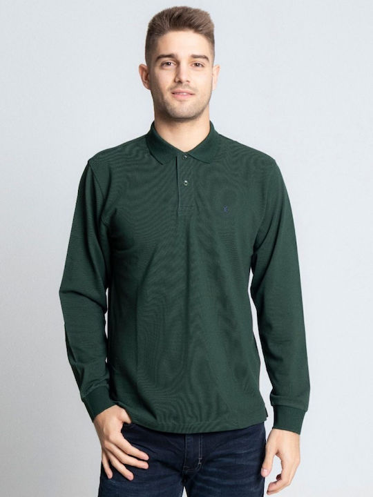 Polo Bluză cu mânecă lungă Verde închis