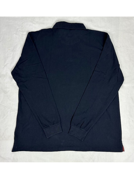 Polo Long Sleeve Blouse Navy Blue / Yellow
