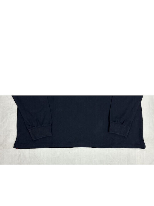 Polo Long Sleeve Blouse Navy Blue / Yellow