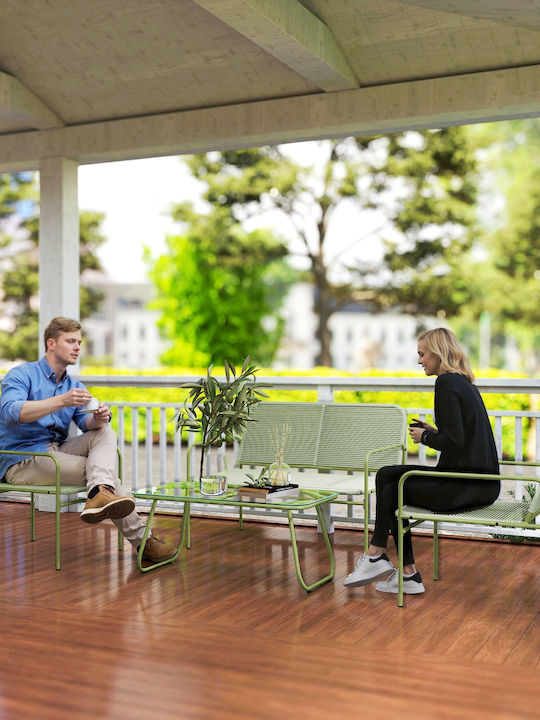 Outsunny Garten- und Outdoor-Möbelsets Wohnzimmer Typsatz 4 Stück Grün