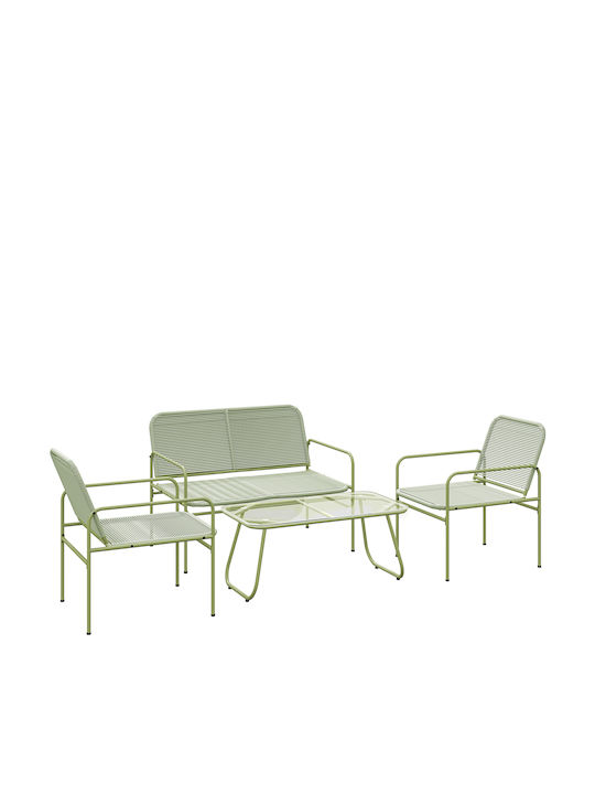 Outsunny Garten- und Outdoor-Möbelsets Wohnzimmer Typsatz 4 Stück Grün
