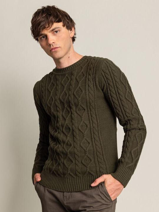 Langarm-Pullover Khaki