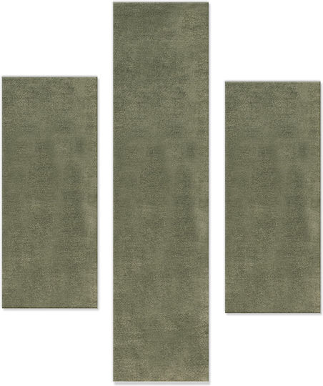 Newplan Set Modern Schlafzimmer-Teppichsets Synthetisch,Polyester/Cotton/Leather L.green NP122264 3Stück