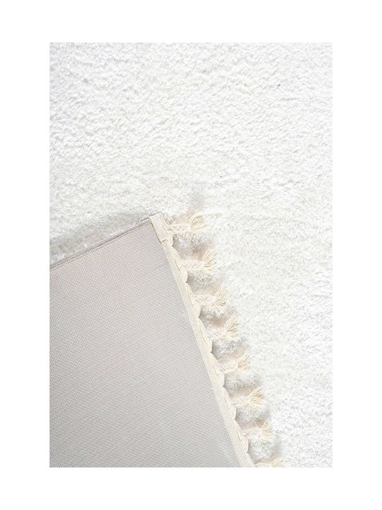 Balsan Shaggy Bedroom Rugs Set White P621555 3pcs