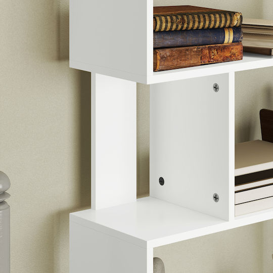 Bibliotecă Albă 80x24x159 cm