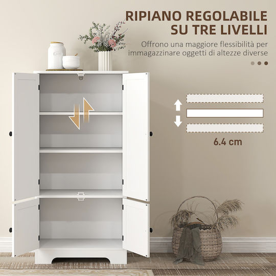 Kitchen Floor Drawer Unit White 58.2x30x123cm