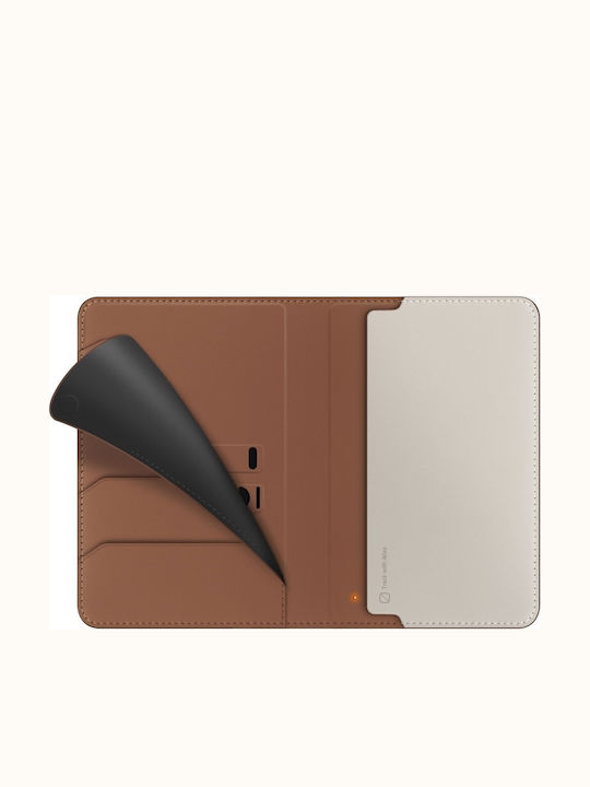 Leder Herren Geldbörse Reise mit RFID Beige