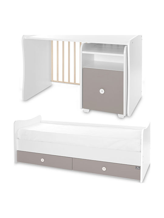 Lorelli Babybett Multifunktional Trend Plus Weiß mit Matratze 70x160cm