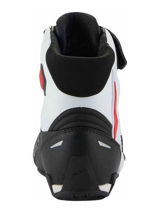 Alpinestars Faster-4 Ανδρικά Μποτάκια Μηχανής Δερμάτινα Λευκά