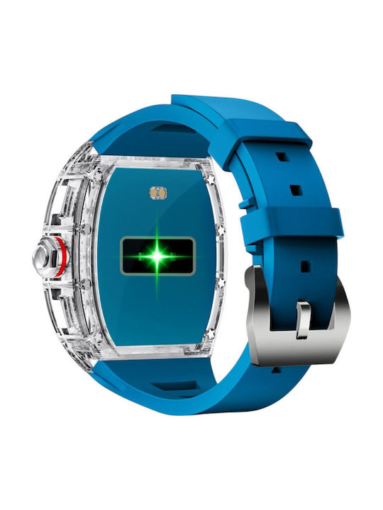 DAS.4 Digital Herrenuhr Batterie mit Blau Kautschukarmband