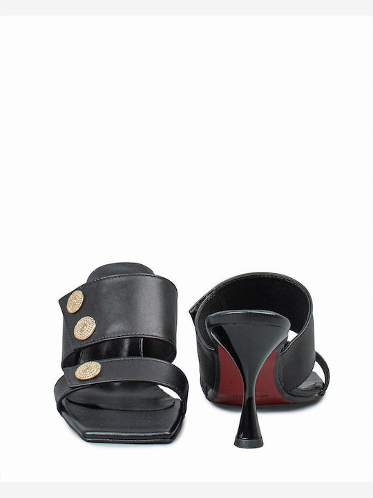 Mules with Heel in Black Color