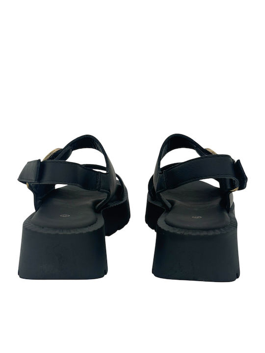 Γυναικεία Σανδάλια Flatforms Μαύρα