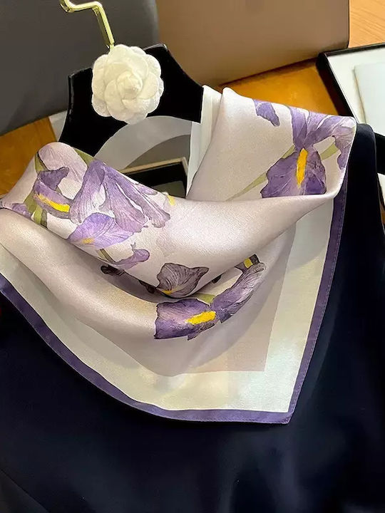 By Queen Γυναικείο Μαντήλι Ίριδες Purple