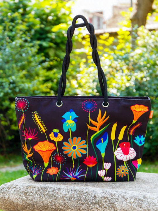 Pylones Beach Bag from Canvas Jardin Fleuri