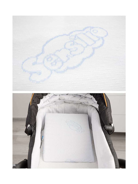 Caretero Baby Anti-Roll Pillow White 38x30cm