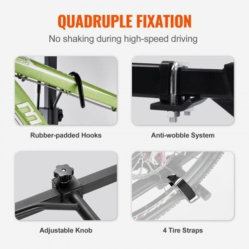 Vevor Car Bike Tow Hitch Rack for 2 Bikes