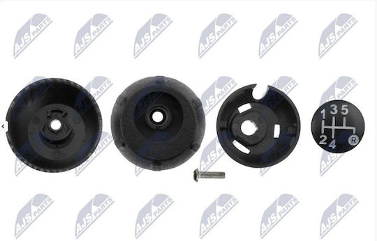 NTY Buton schimbător viteze pentru Fiat 500 2007+ Negru
